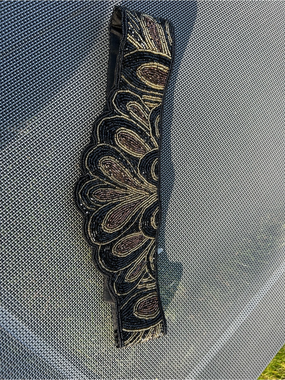 Vintage Magid Beaded Sash Belt Size small Velcro retro Indy whimsy spring summer - Picture 2 of 7